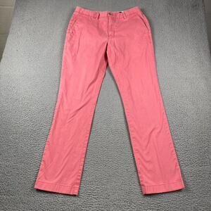 Vineyard Vines Breaker Chino Pants Men's 34x34 Measured 34x32 Salmon Red